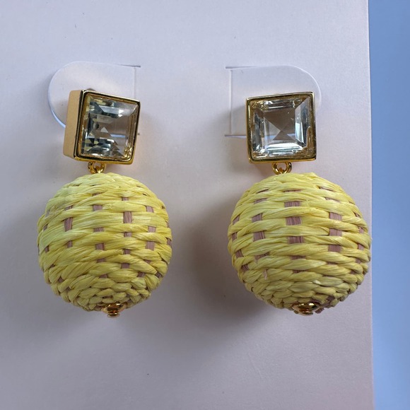 Lizzie Fortunato Paradiso Earrings Canary 18k Gold-Plated & Green Amethyst $250 - Picture 7 of 12